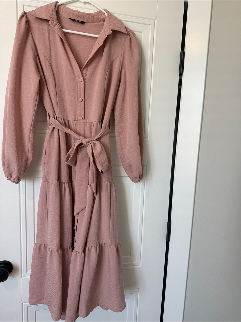 Self-Tie Waist in Dusty Rose
